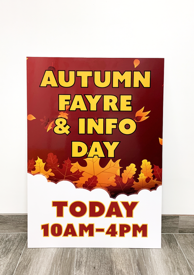 Autumn Fayre Signs For Parish Council
